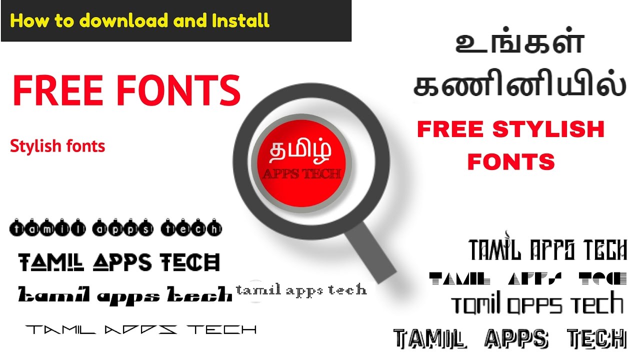 tamil font free download install